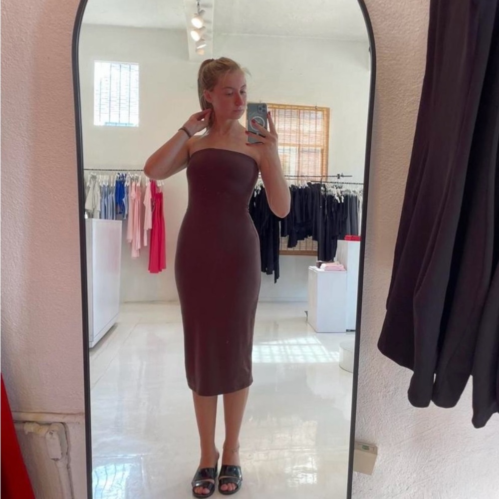 Gil Rodriguez Chocolate Tube Dress